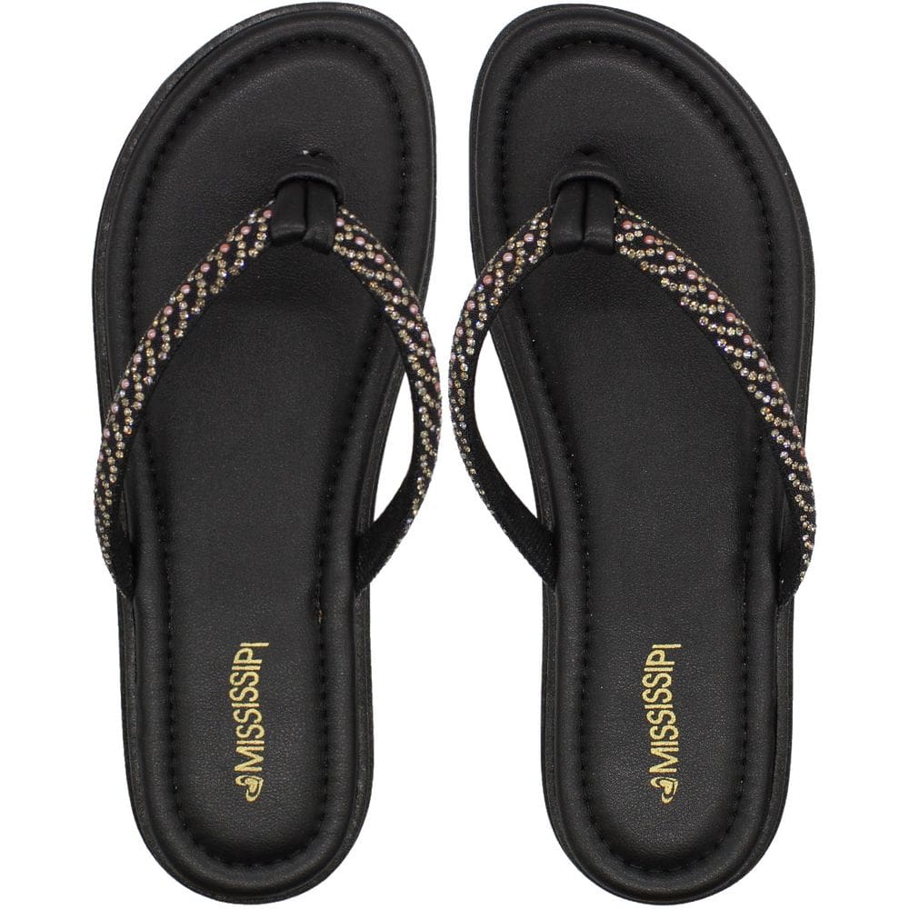 Chinelo De Dedo Mississipi Tira Com Strass Nózinho Feminino