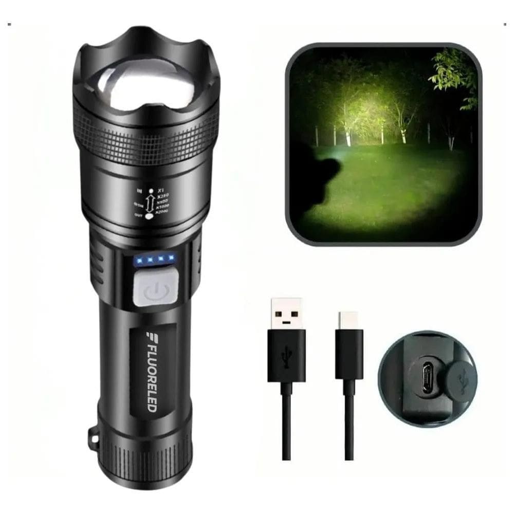 Lanterna P50 T9 Mais Forte Do Mundo Potente Sitio Faz