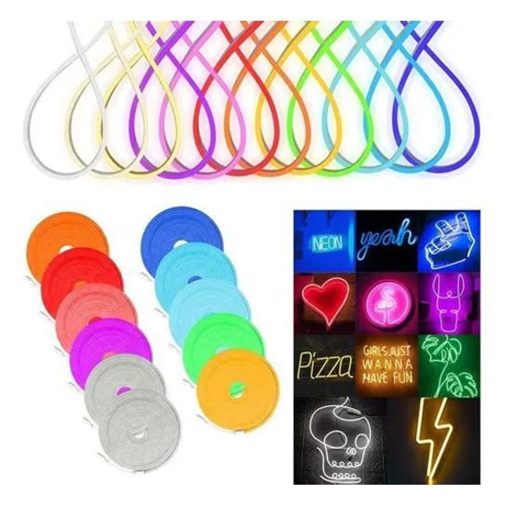 Fita Led Branco Frio Neon Alto Brilho Flexível 5M Led Neon