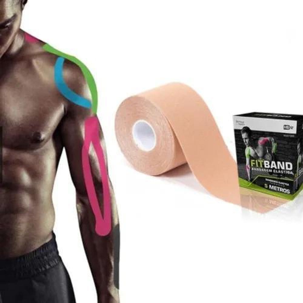 3X Fita Bandagem Adesiva Elastica Tape Kinesio Taping Funcio