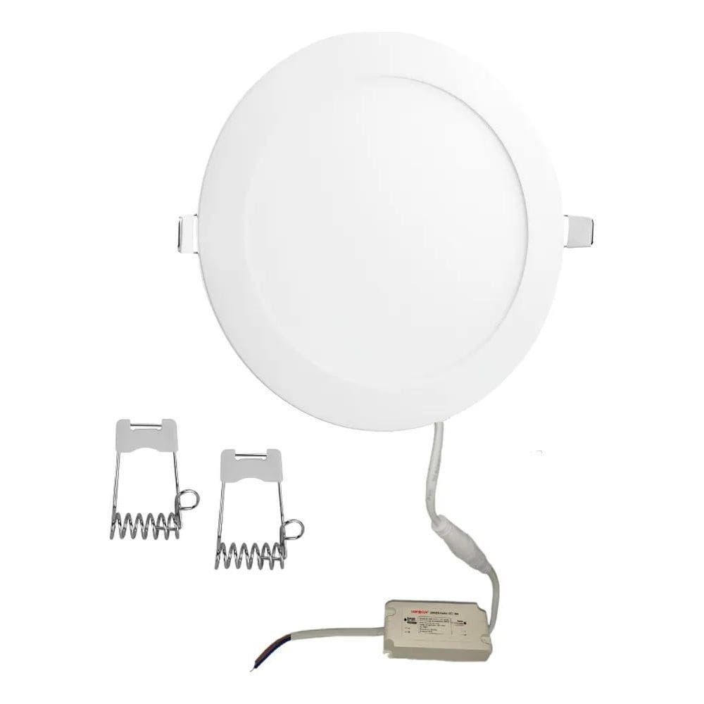 3X Luminária Plafon Led Embutir 18W 6500K Redonda Ourolux