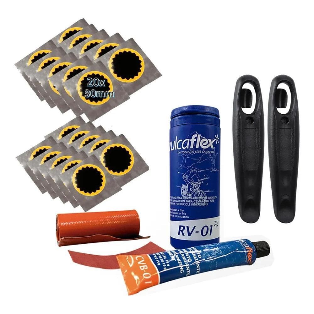 Kit Remendo Reparo Câmara Ar Bike + 20 Remendo Estrela Vipal