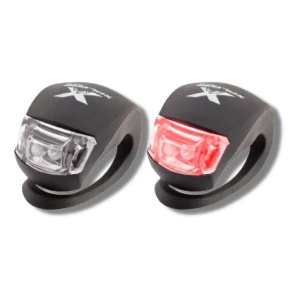 3X Sinalizador Colli Bike 1 Led Branco / 1 Led Vermelho Cor