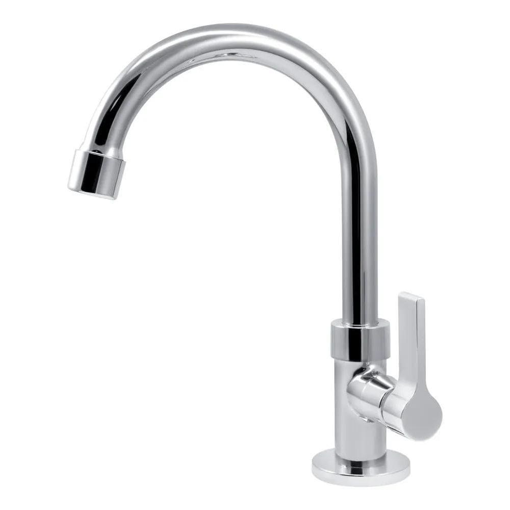 Torneira Lavatorio Lavabo Banheiro Luxo Bica Alta Cromada 1/