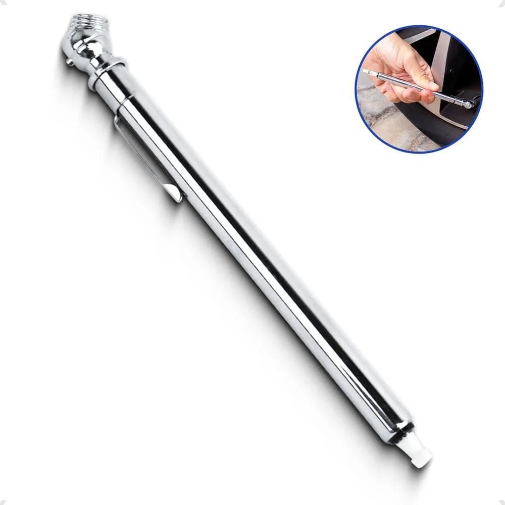 3X Medidor Manual Pressão Tipo Caneta Calibragem De Pneu 50L