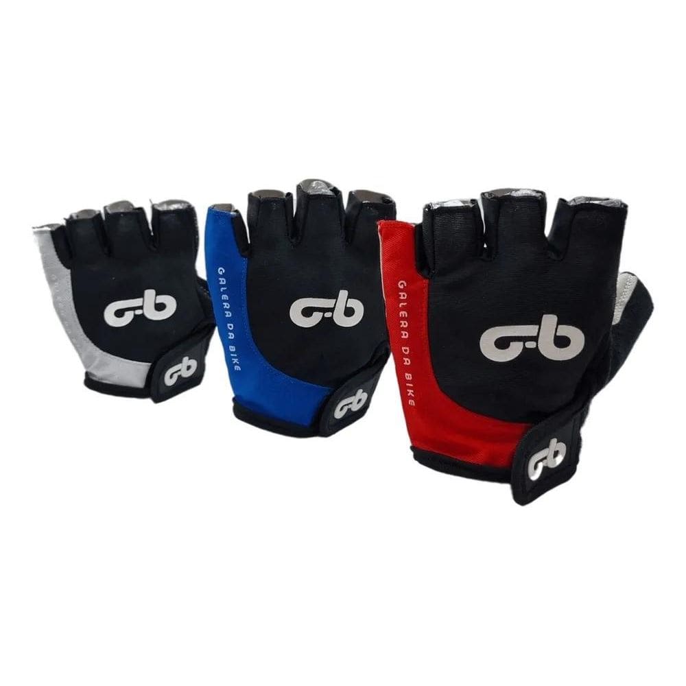 3X Luva Conforto Gel Dedo Curto Academia Bike Mtb Speed Unis