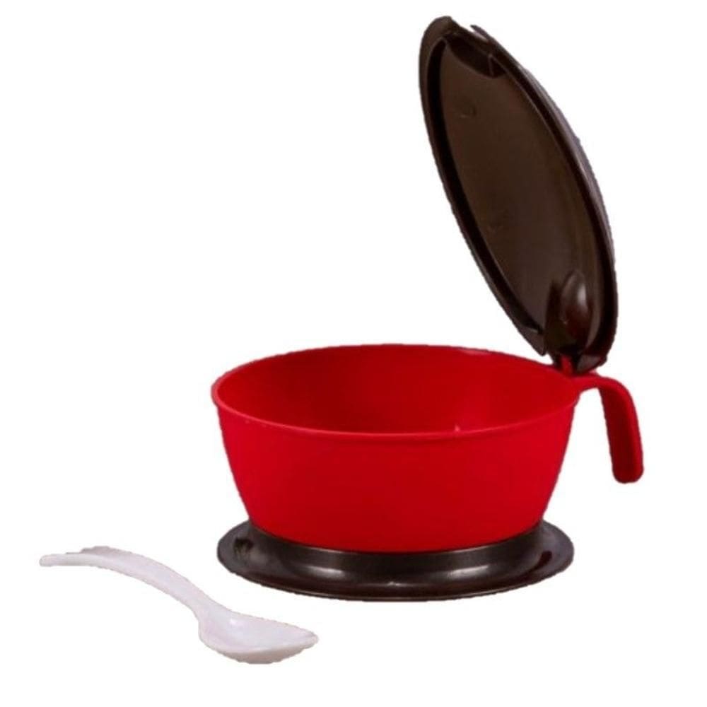 Açucareiro Com Colher 300Ml Plasutil - Vermelho