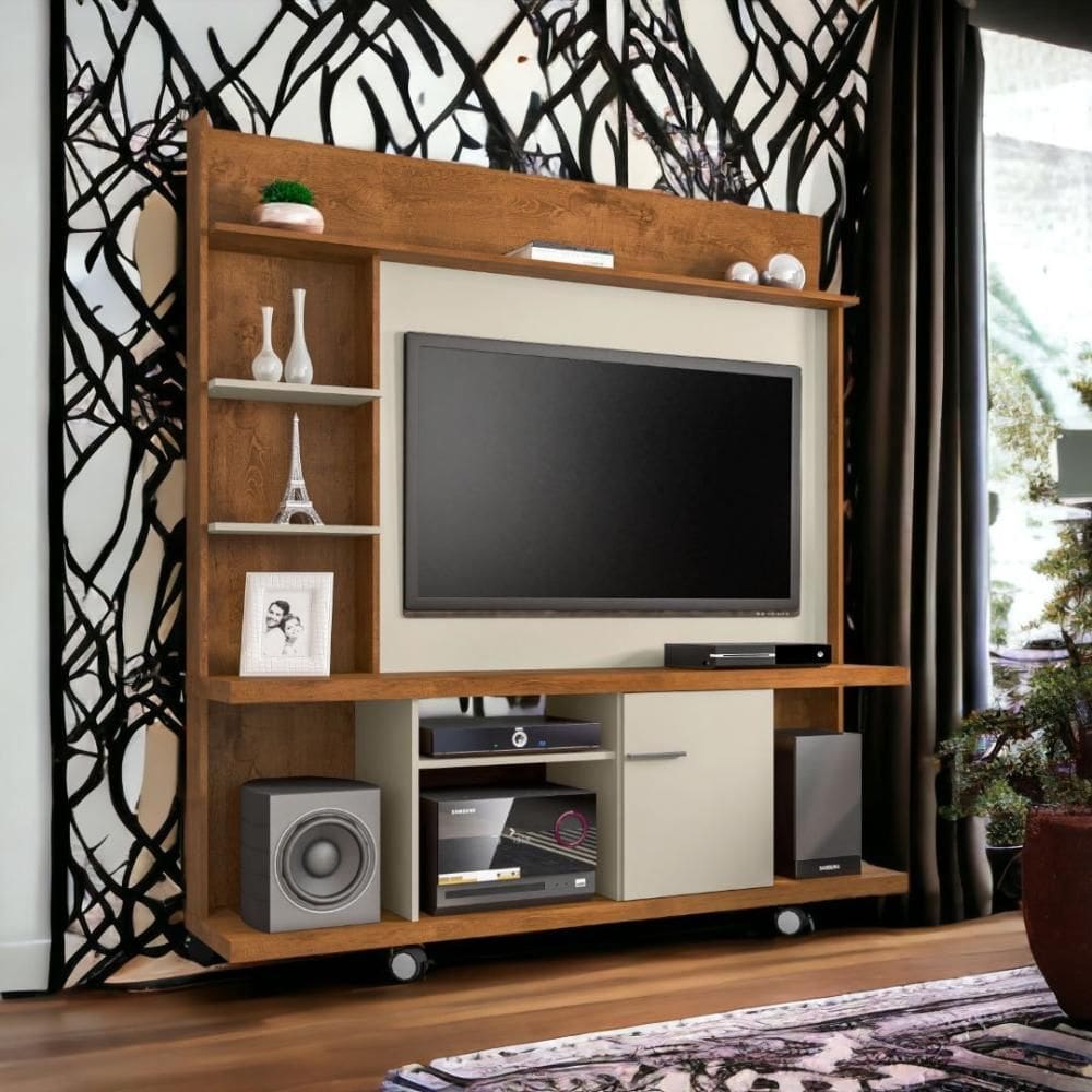 Home para TVs 47” Taurus Naturalle e Off White Bechara