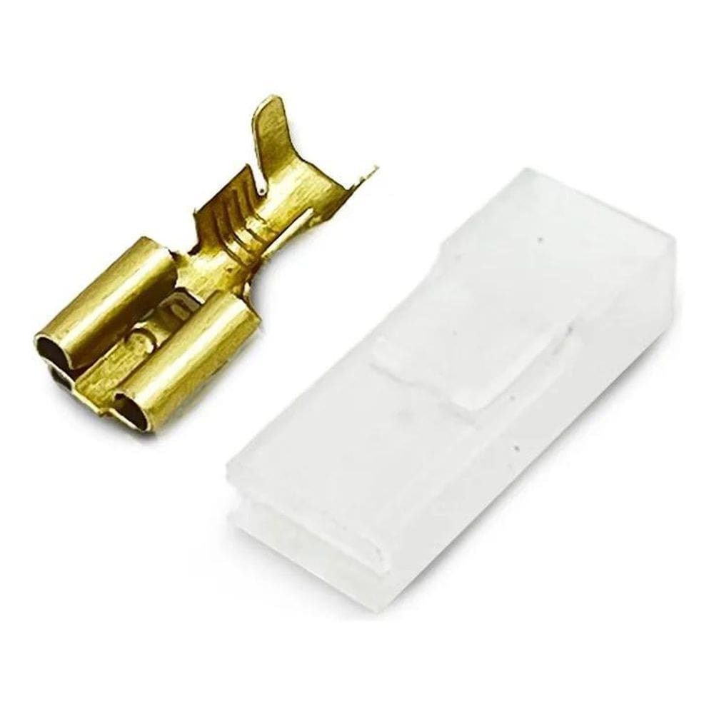 Terminal Encaixe Femea Com Trava 6,3Mm+ Capa Com 100