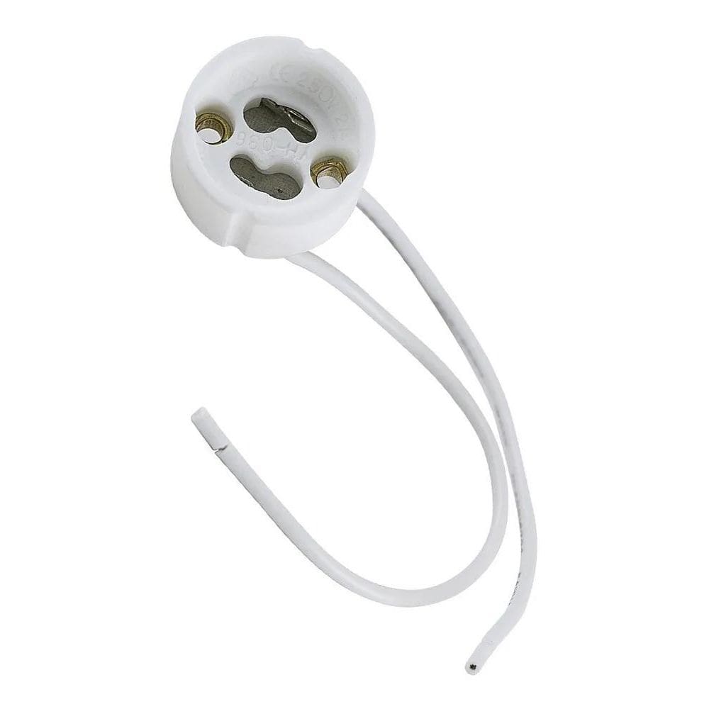 Kit 5 Soquete Gu10 Para Lampada Dicroica Gu10 Cor Branco