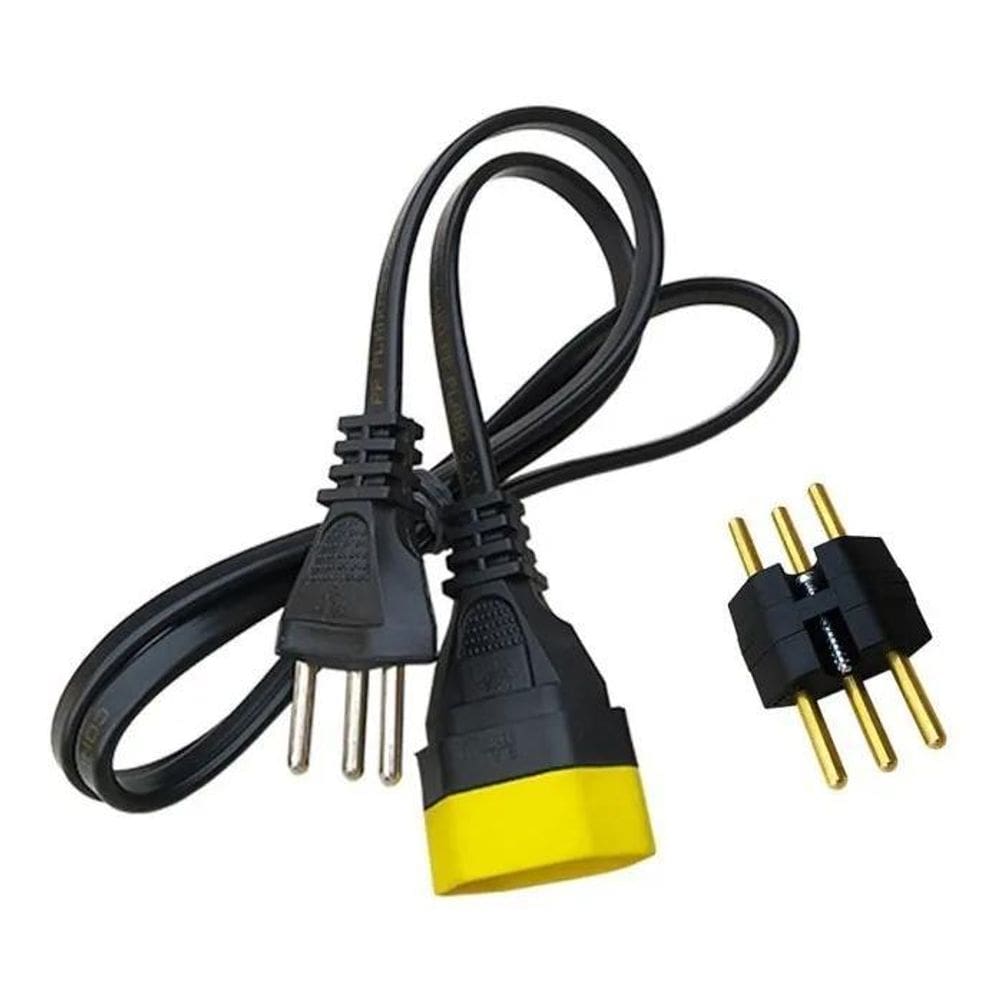 3X Cabo De Energia Para Autotransformador 20A Tomada Tripol