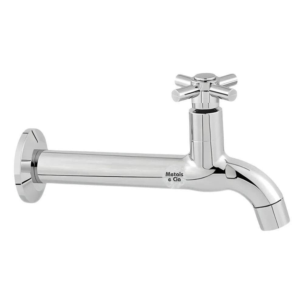 Torneira Tanque/Jardim/Cozinha Reta Parede 18Cm 1/4V Acabame