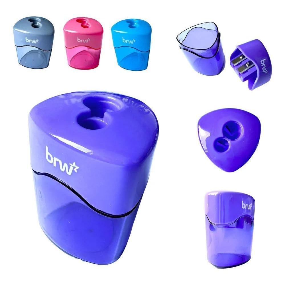 Apontador Escolar Com Depósito 2 Furos Para Lápis Jumbo