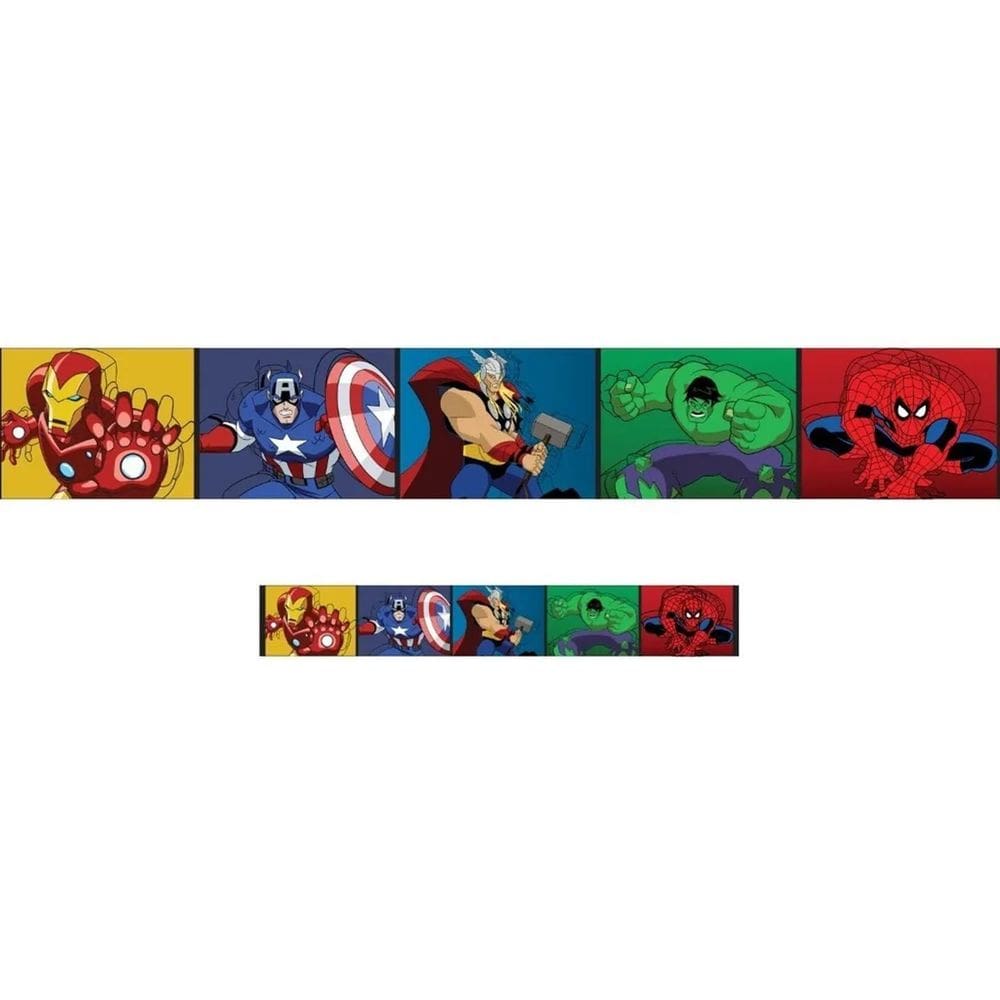 Faixa Adesiva Para Parede Decorativa Os Vingadores Infantil