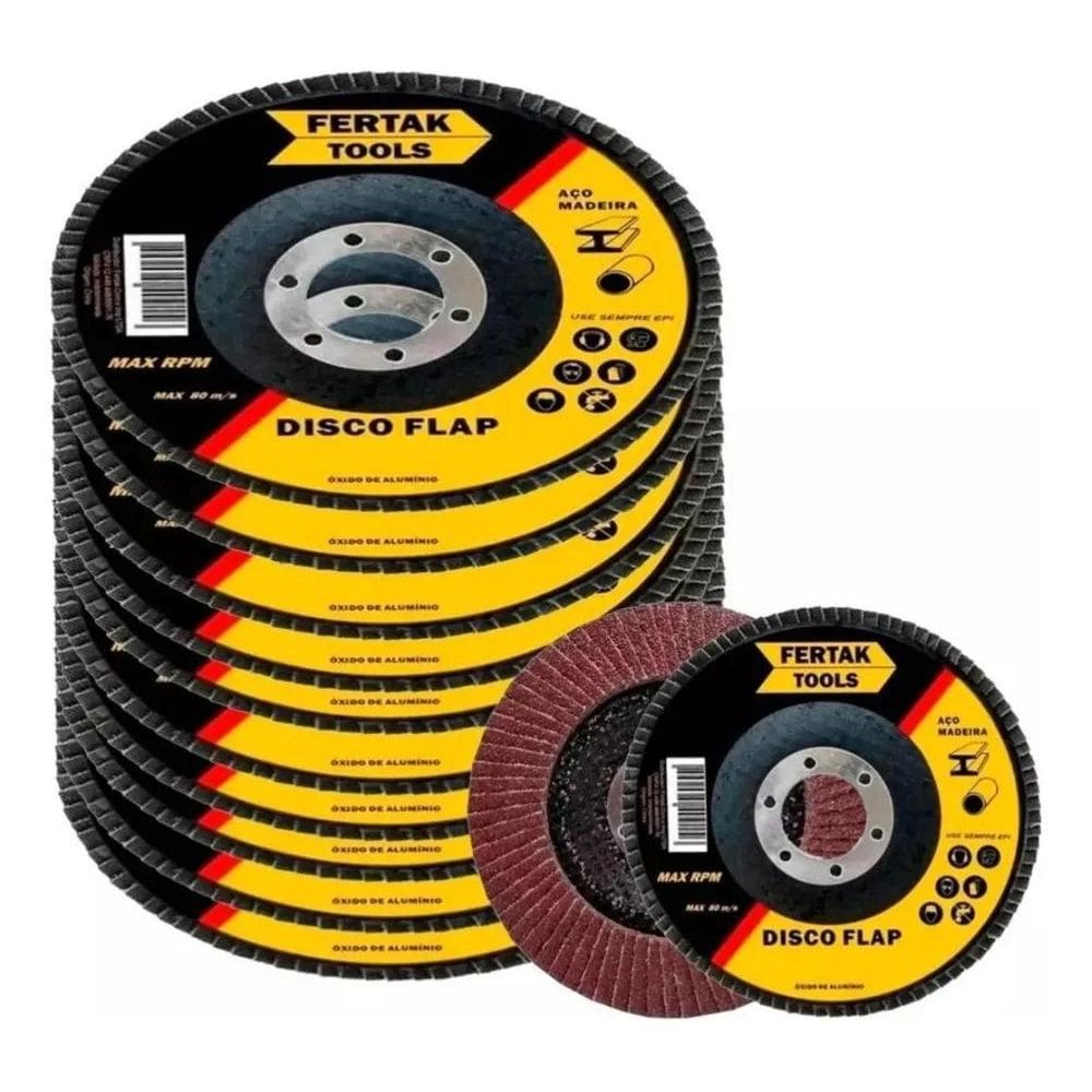 10X Discos Lixa Flap Grãos Aço Metal Madeira Esmerilhadeira