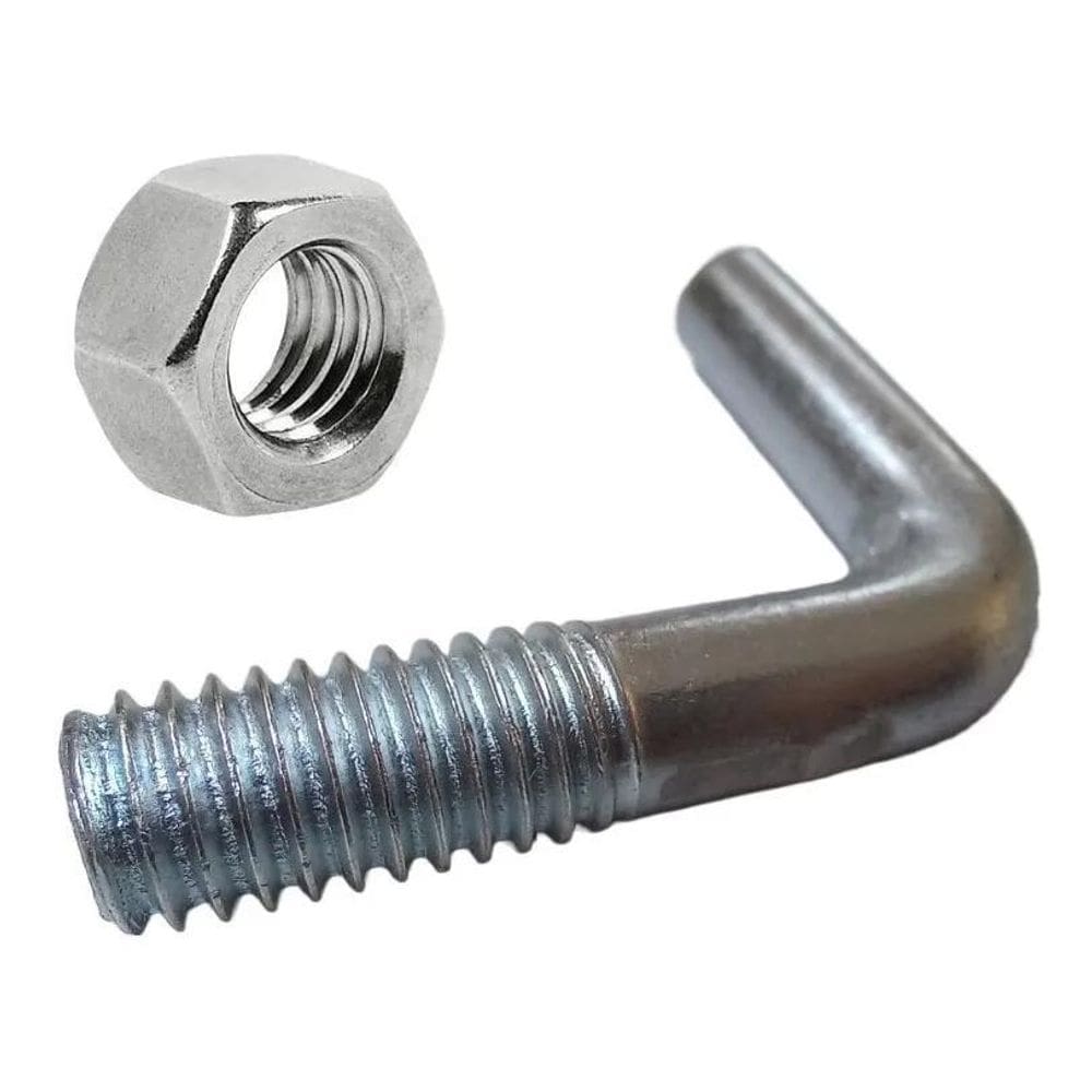 Parafuso Para Andaime Galvanizado L 3/8 10 Un Com Porca