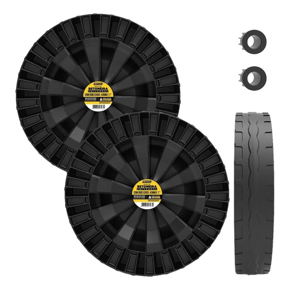 Roda Betorneira Eixo Universal 250 E 400L Todas Marcas 2 Un.