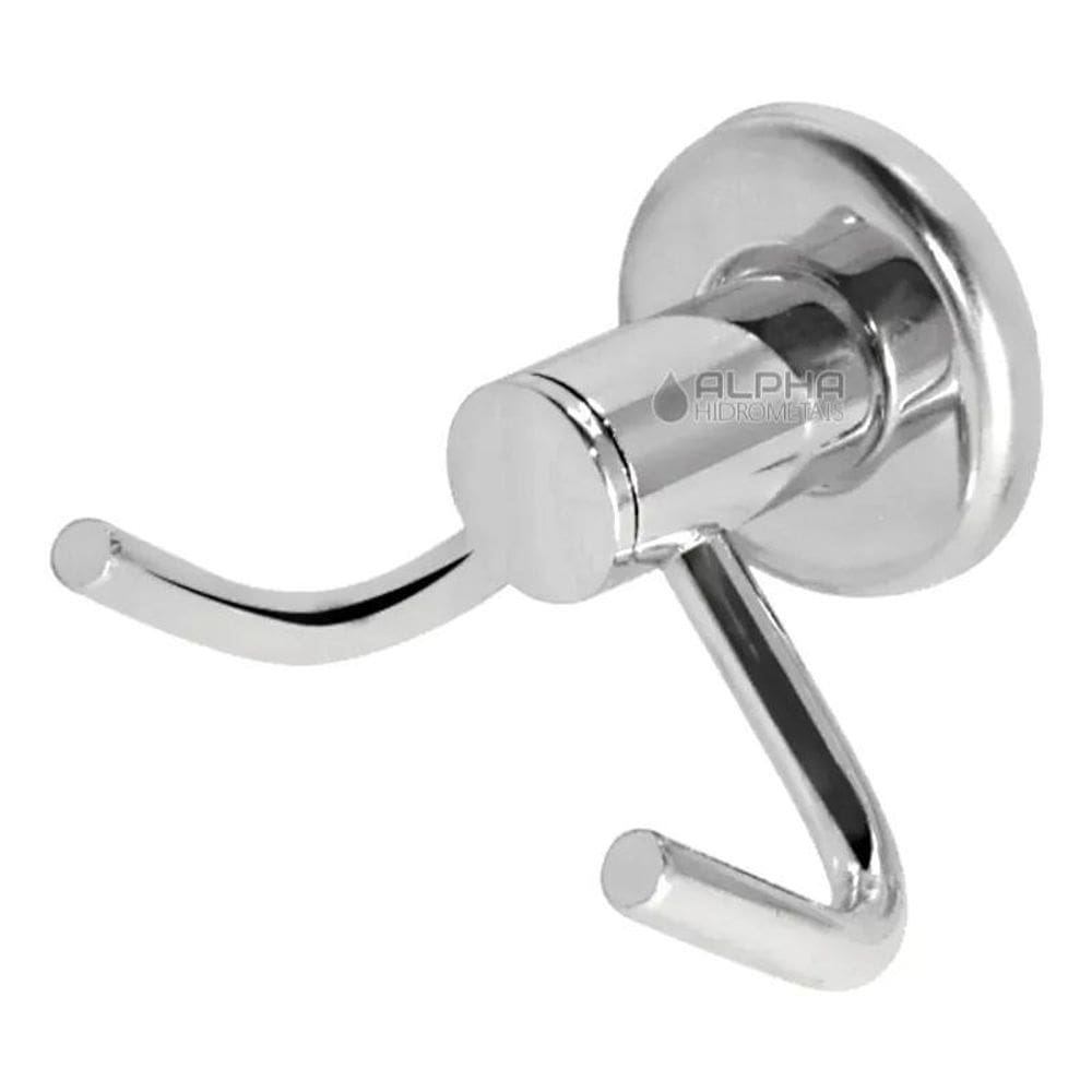 Gancho Cabide Banheiro Toalha Duplo Aço Inox Alumínio Cor Pr