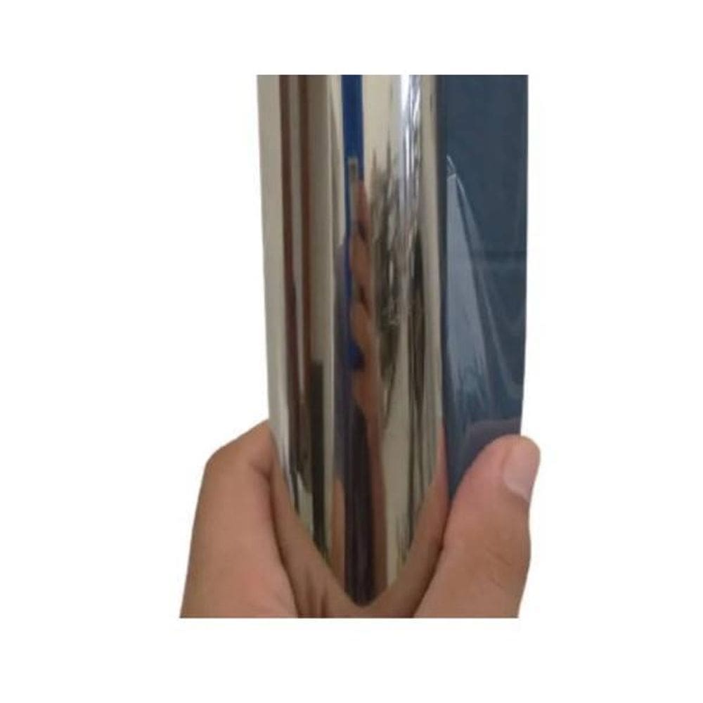 Película Adesiva Insulfilme 50Cm X 1M Prata Espelhado