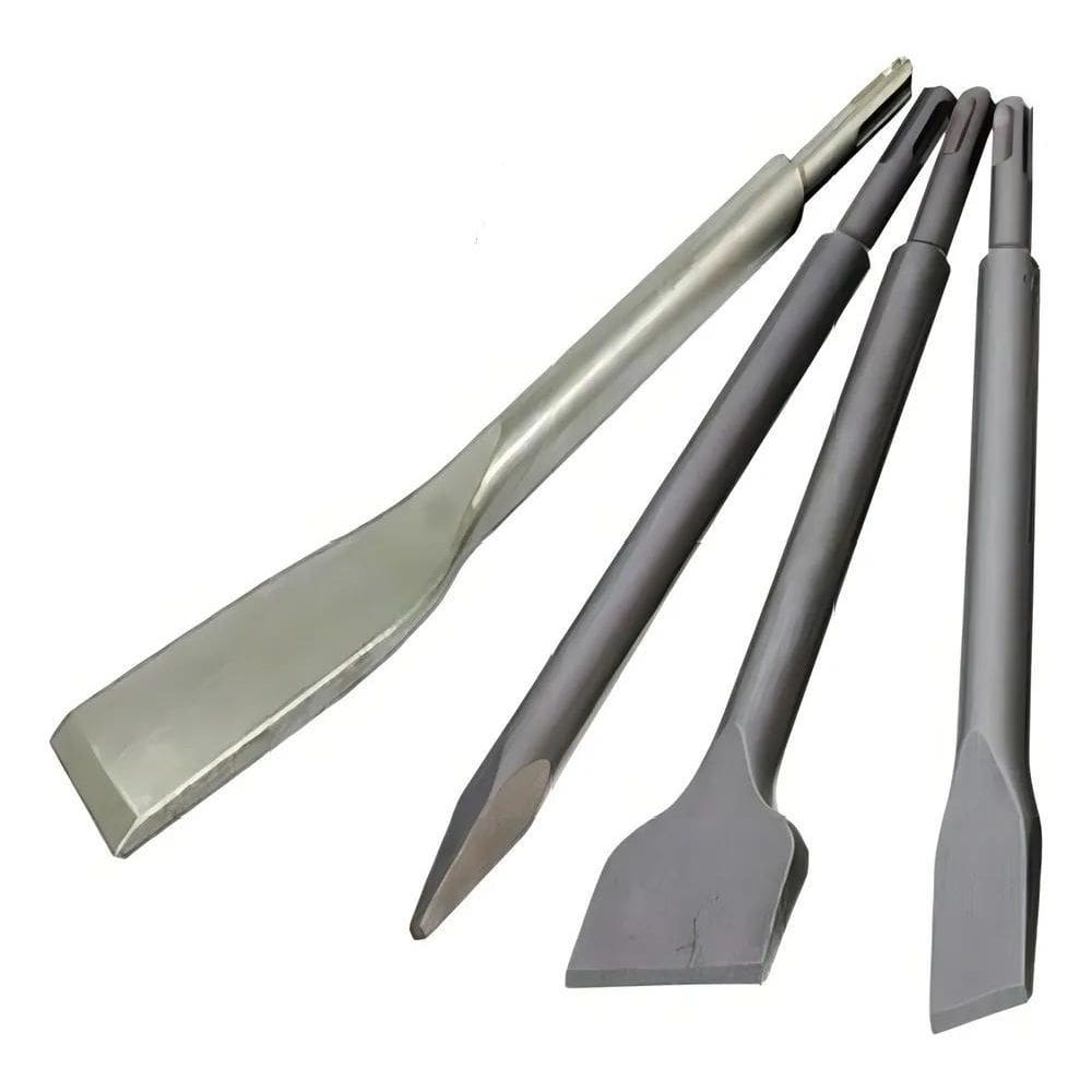 Kit 4 Peças Ponteira E Talhadeiras Para Martelete Sds Plus