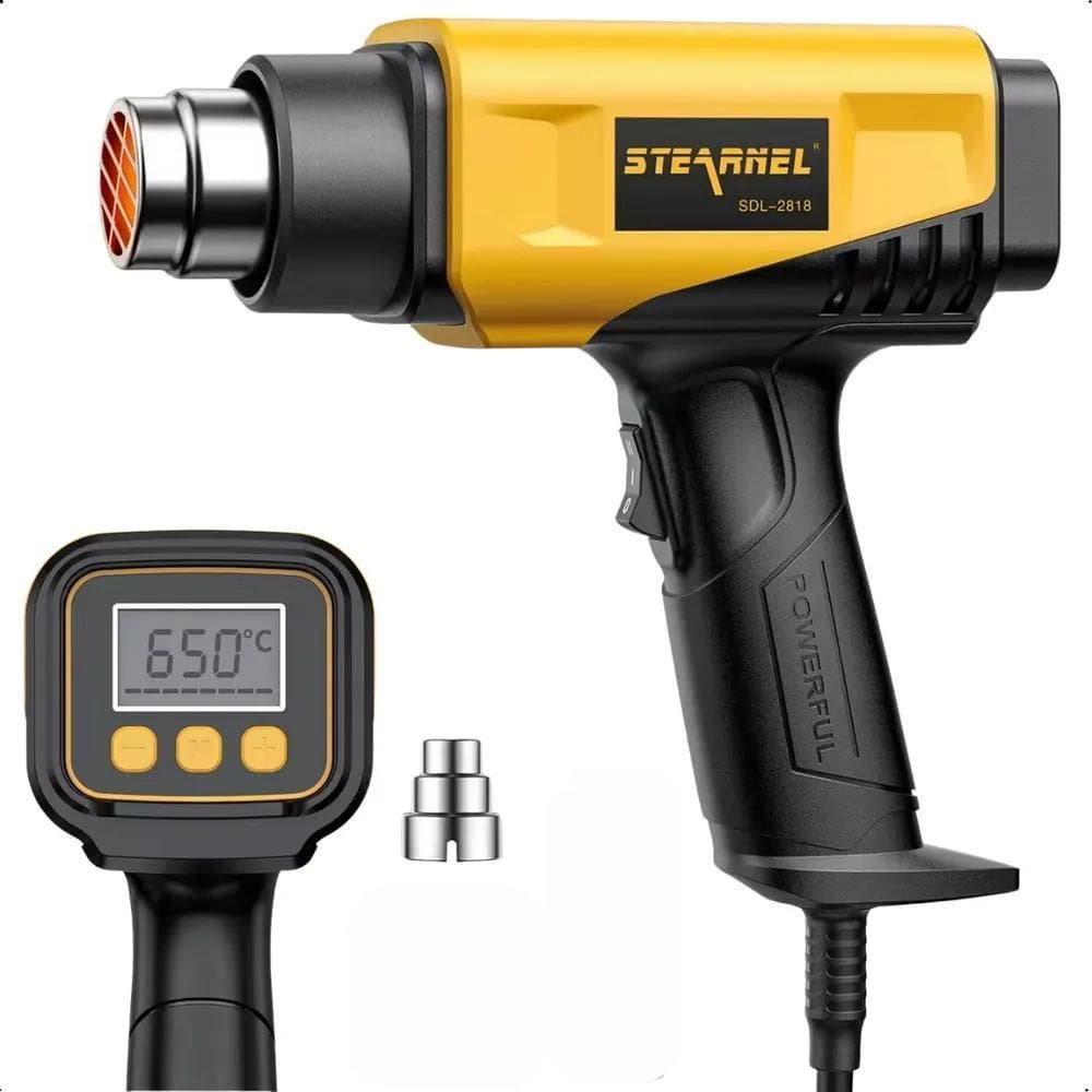 Soprador De Ar Quente Pistola Display Digital 1800W Max 650C