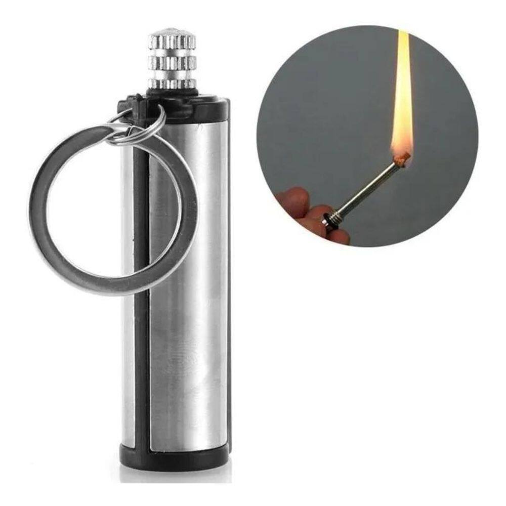 Pederneira Isqueiro Chaveiro Aço Prova D`Agua 3 Modelos