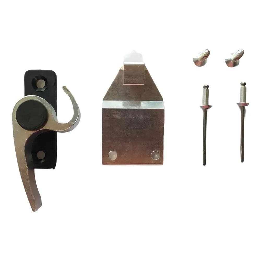 Trinco Fecho Caracol Meia Lua Japones Janela Alumínio Cor Br