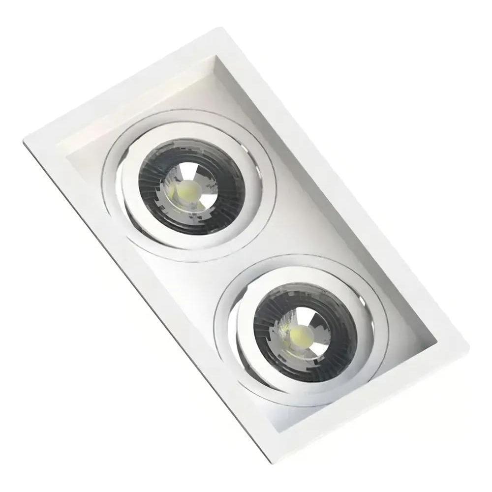 Spot Embutir Multi Recuado Save Energy 2 Dicroica Duplo Estr