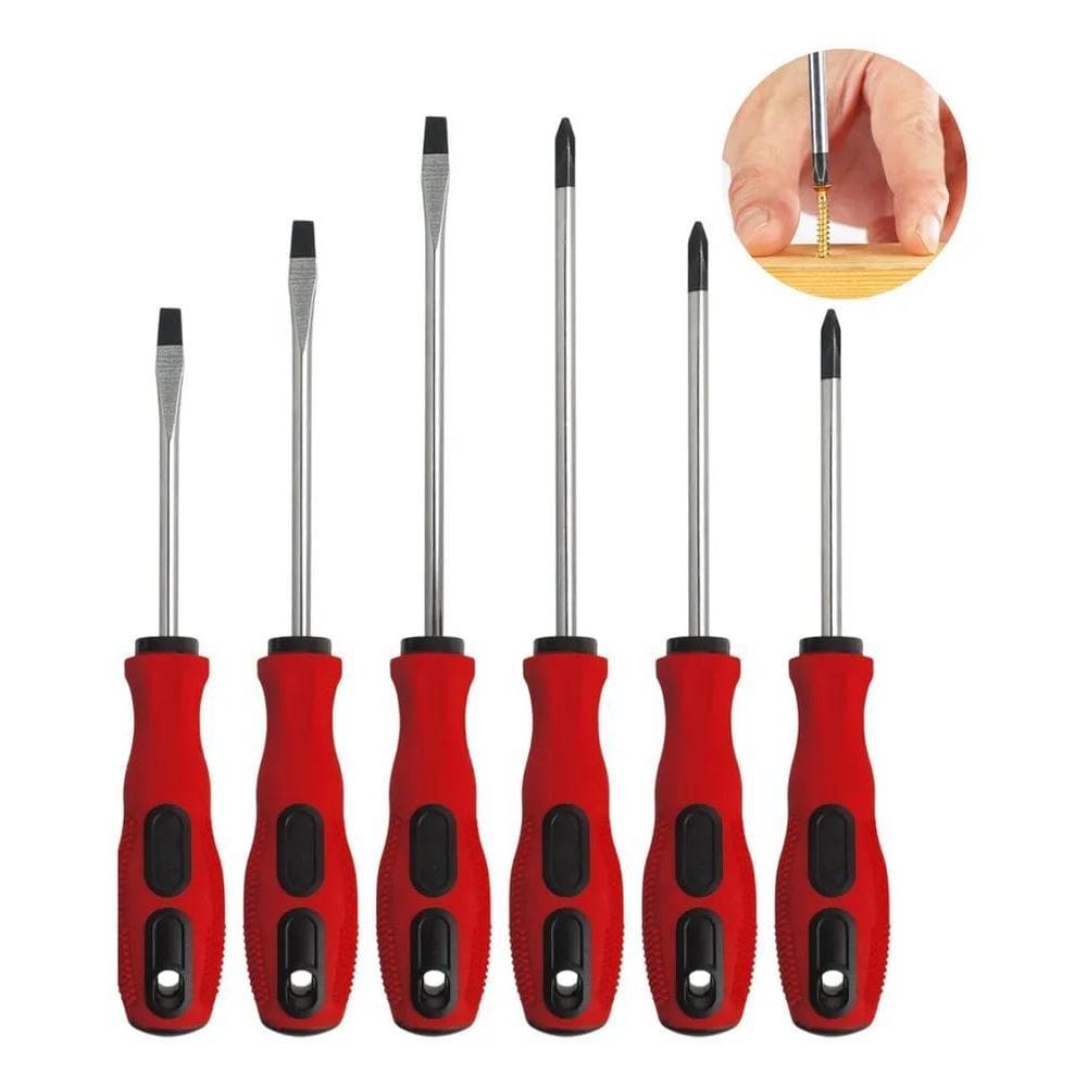Kit Jogo 6 Chaves Imantadas Philips Fenda Linha Profissional