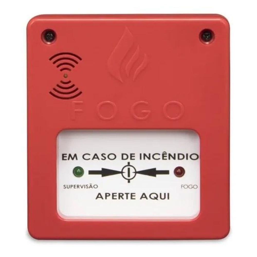 Acionador De Incêndio Sirene 12V/24V Alarme Manual Segurimax