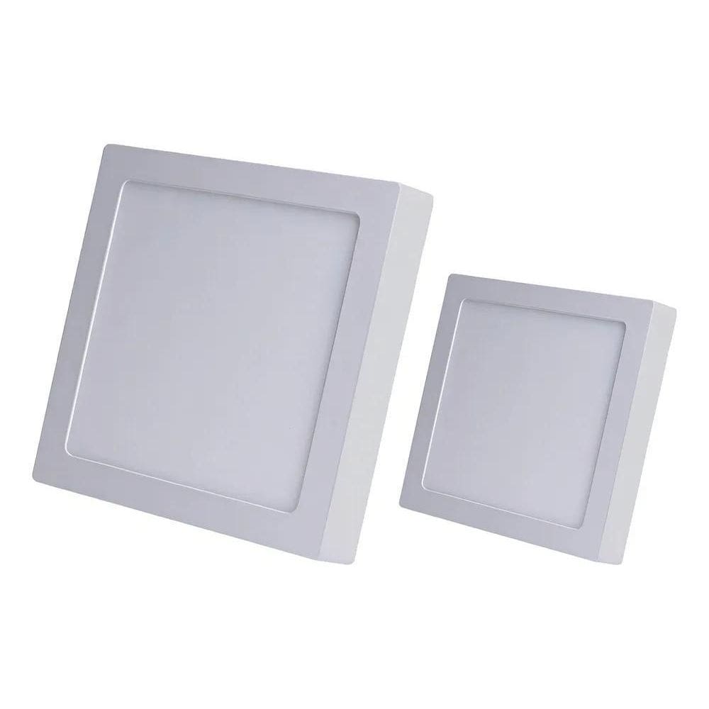 Kit 2 Painel De Led Sobrepor 18W Quadrado 22Cm 6500K Avant E