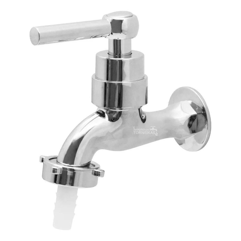 Torneira De Tanque E Jardim Cromada Império Imports Redonda