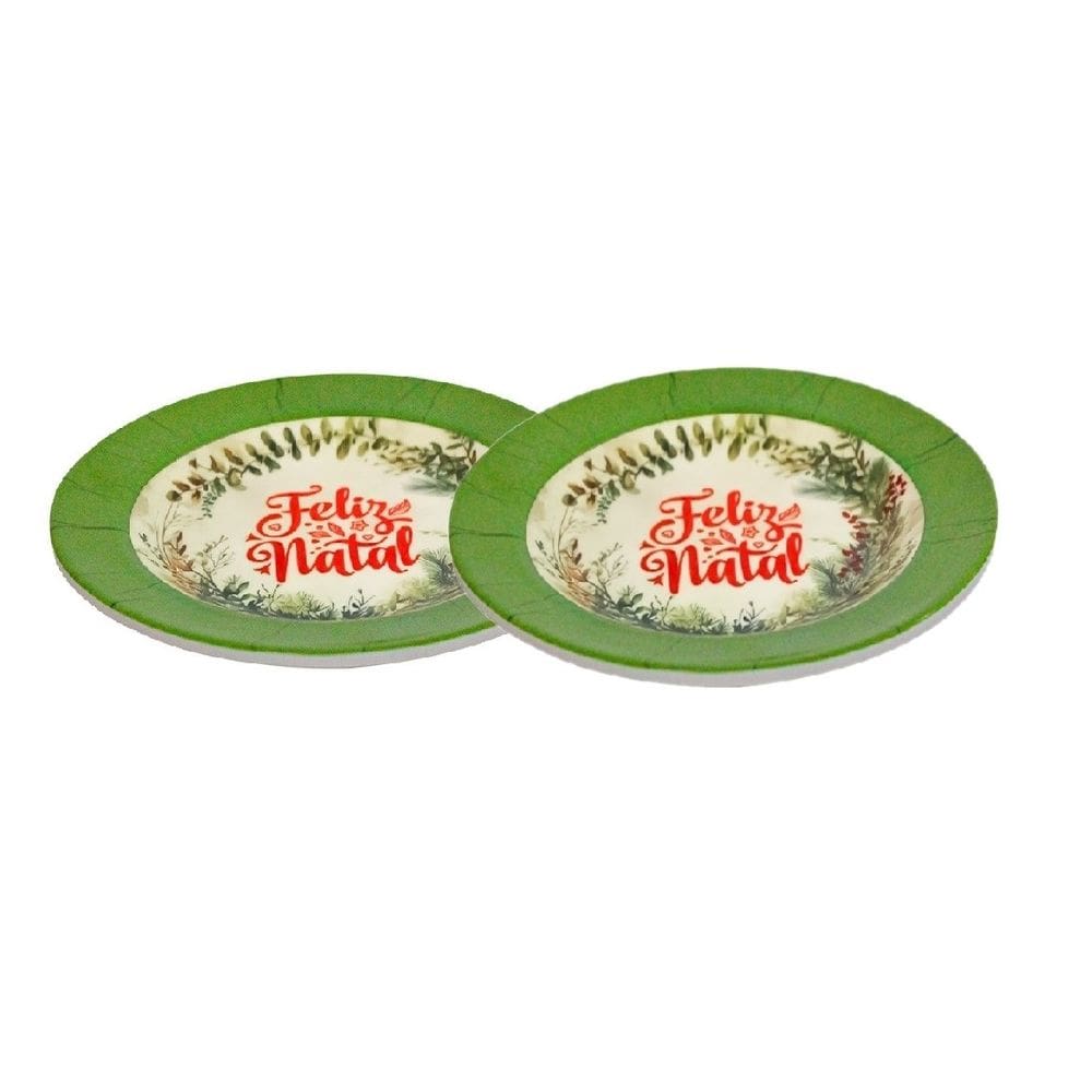 Kit 2 Pratos Para Jantar Em Melamina Guirlanda 25cm
