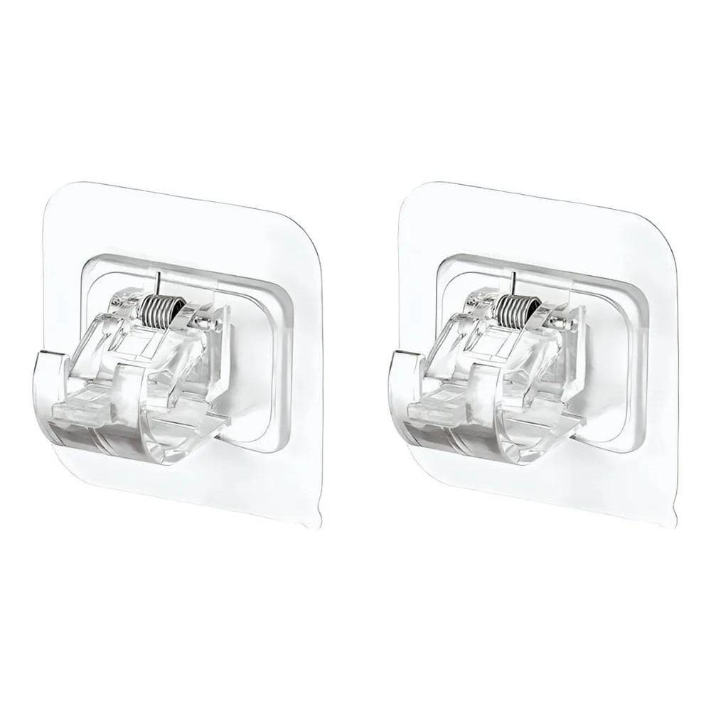 Varão De Cortina Suporte Novidade 2 Peças Cozinha Sala Furo