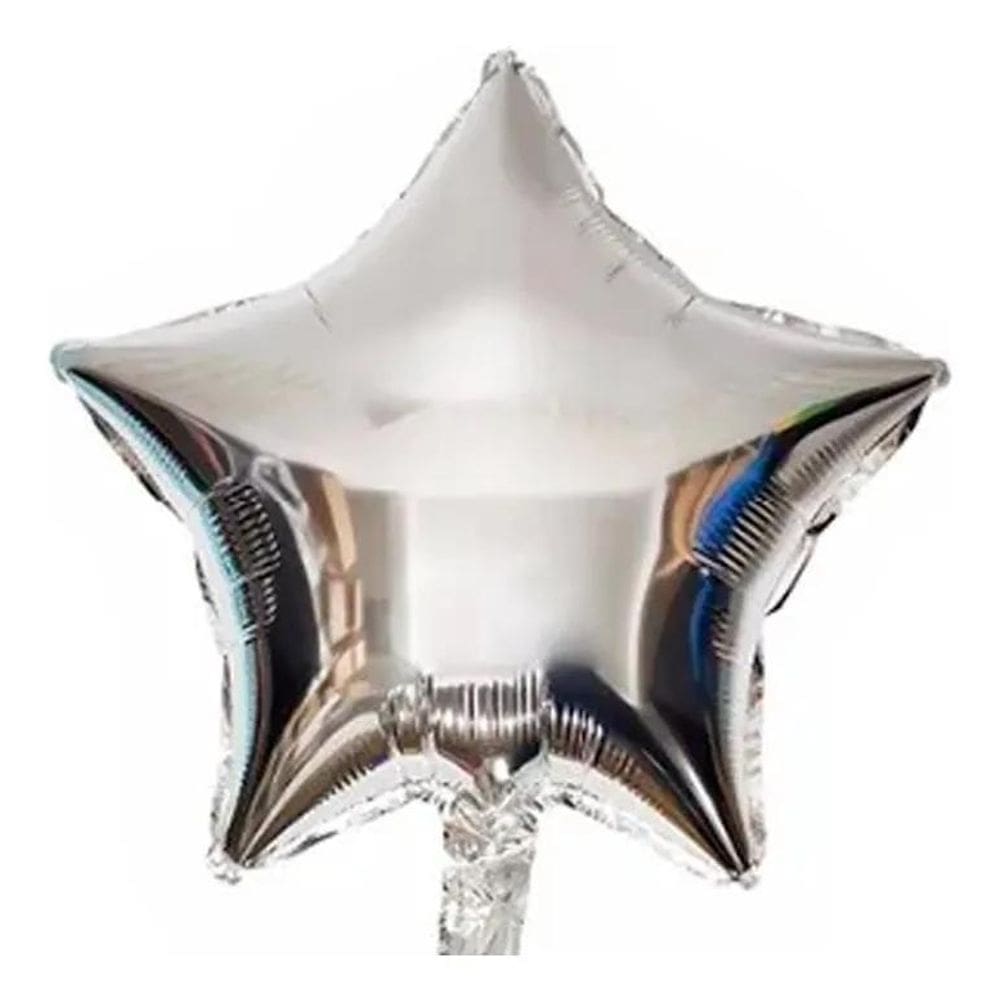 Balão Metalizado Estrela 45 Cm -  - 10 Unidades