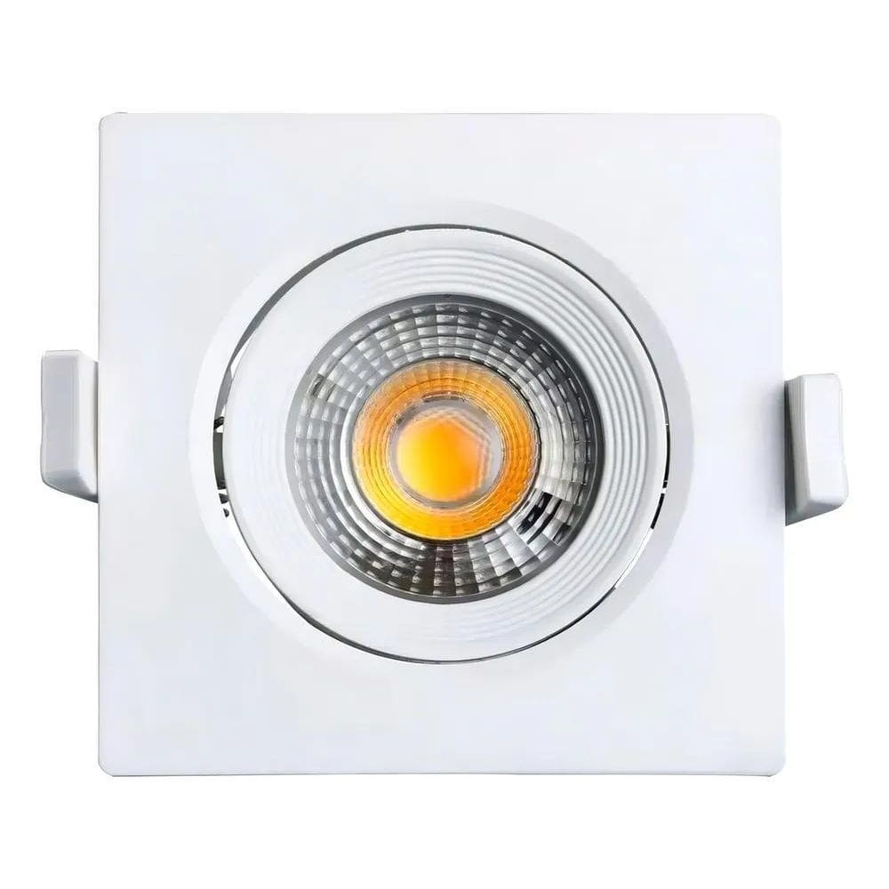 Spot Led 7W 3000K Branco Quente Quadrado Direcionavel Galaxy