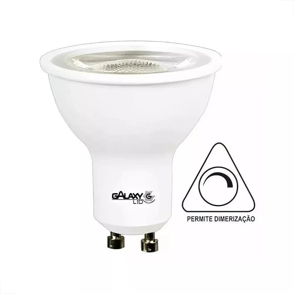 Lampada Led Dicroica Mr16 Gu10 7W 3000K Dimerizavel Galaxy