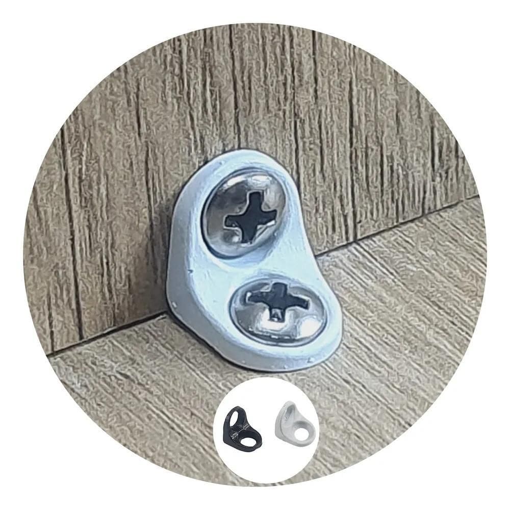 Cantoneira Suporte Cadeirinha 2 Furos Zamac 13X13 100 Pçs