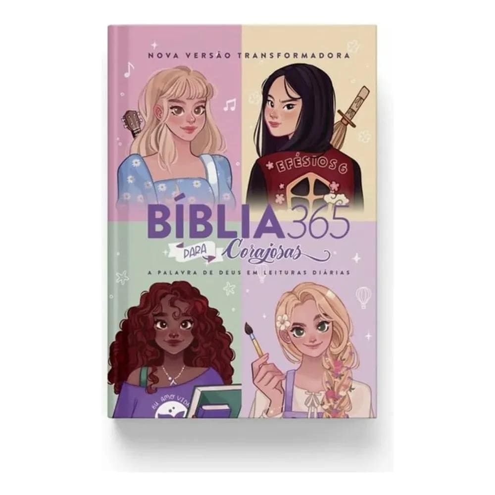 Bíblia 365 Para Corajosas - Nvt - Letra Grande -Capa Dura, D