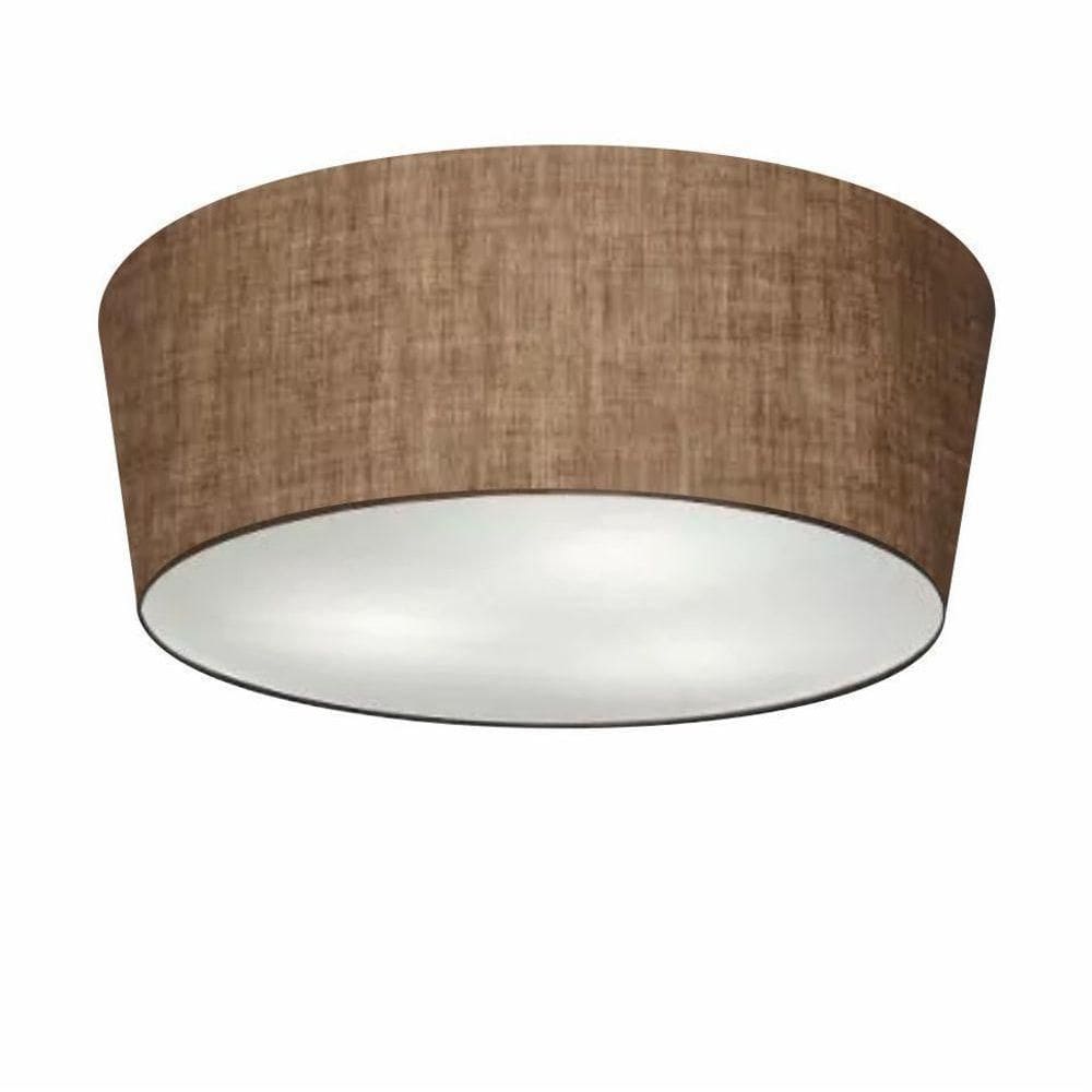 Plafon Cone Vivare Md-3004 Cúpula Em Tecido 15/50x40cm - Bivolt Café 127/220v