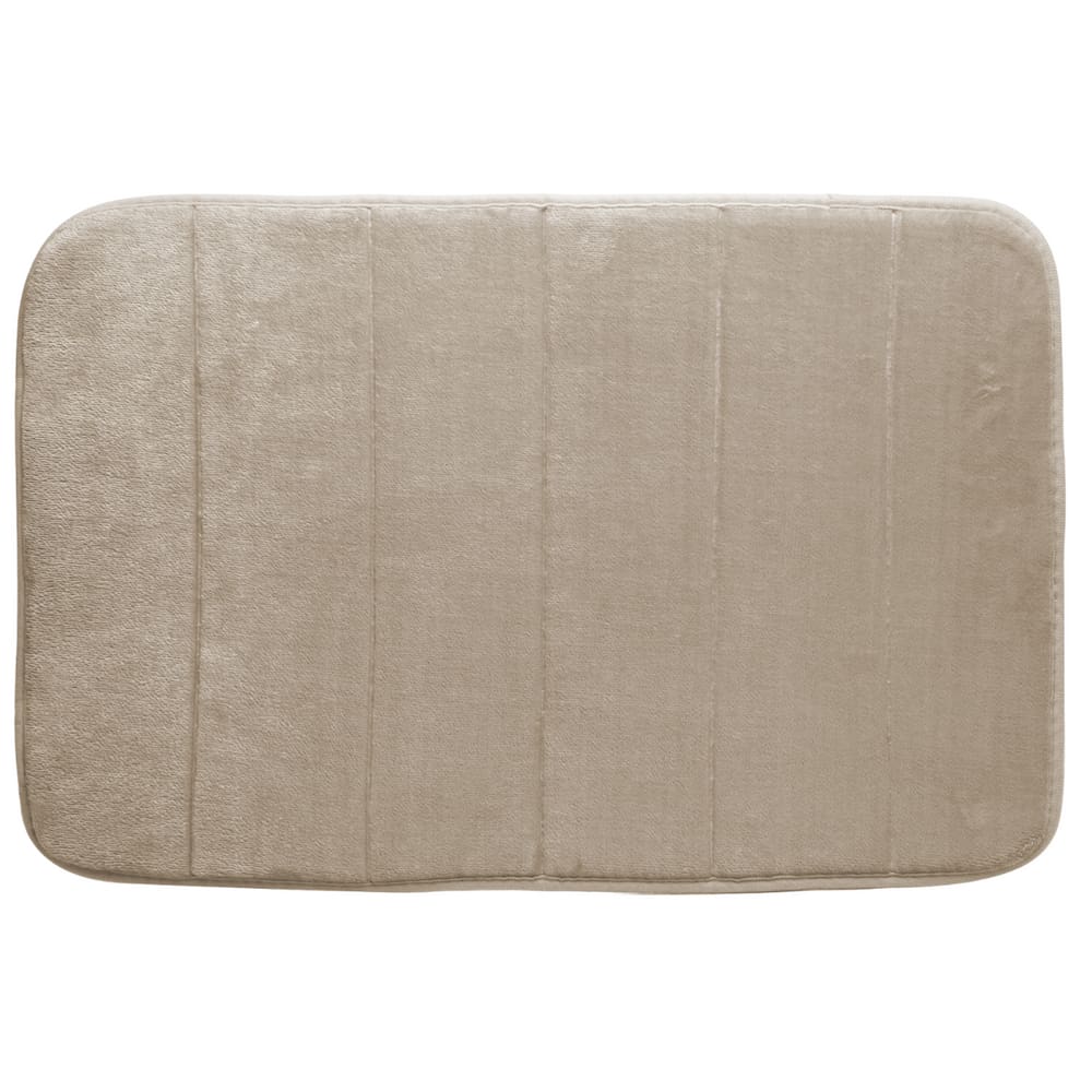 Tapete Banheiro Poliéster Antiderrapante 60x40cm Bege Lyor
