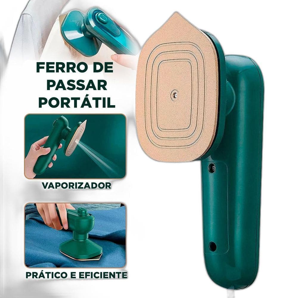Mini Ferro De Passar Roupa Cabe Na Mala Bolsa Viagem Bivolt
