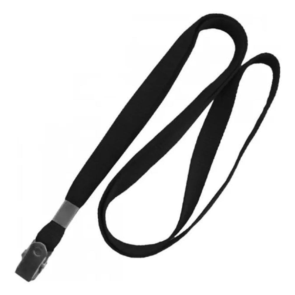 Cordão Para Crachá Com Jacaré Preto 12Mm Mares 10 Und