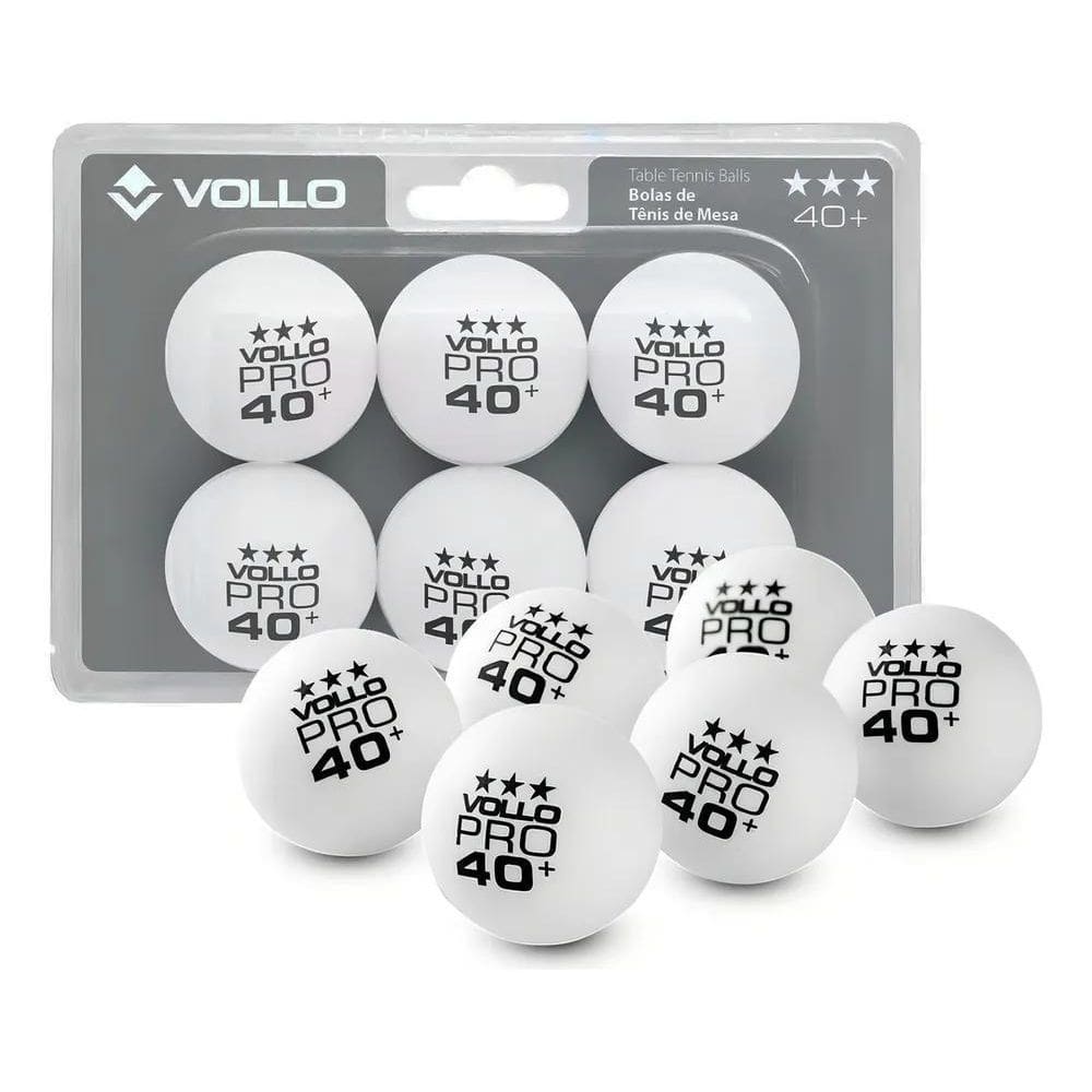 Kit 6 Bola Ping Pong 3 Estrelas Branca Tênis De Mesa Vollo