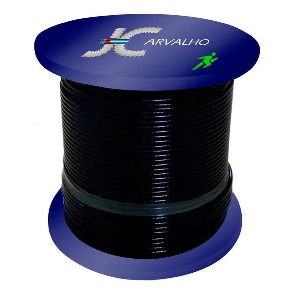 3X 20M Cabo De Aço 1/8 4,8Mm 6X7 Revestido Academia Musculaç