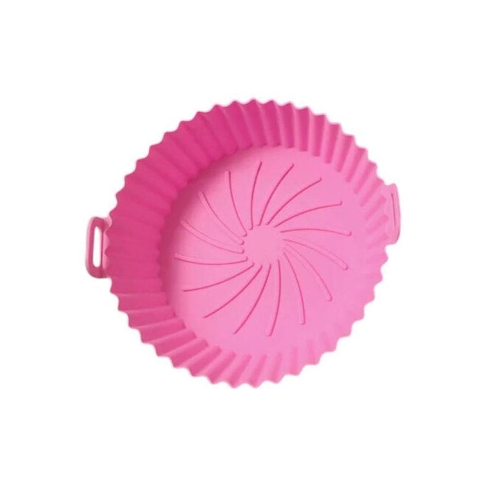 Tapete E Bandeja De Silicone Para Fritadeira A Ar - Rosa
