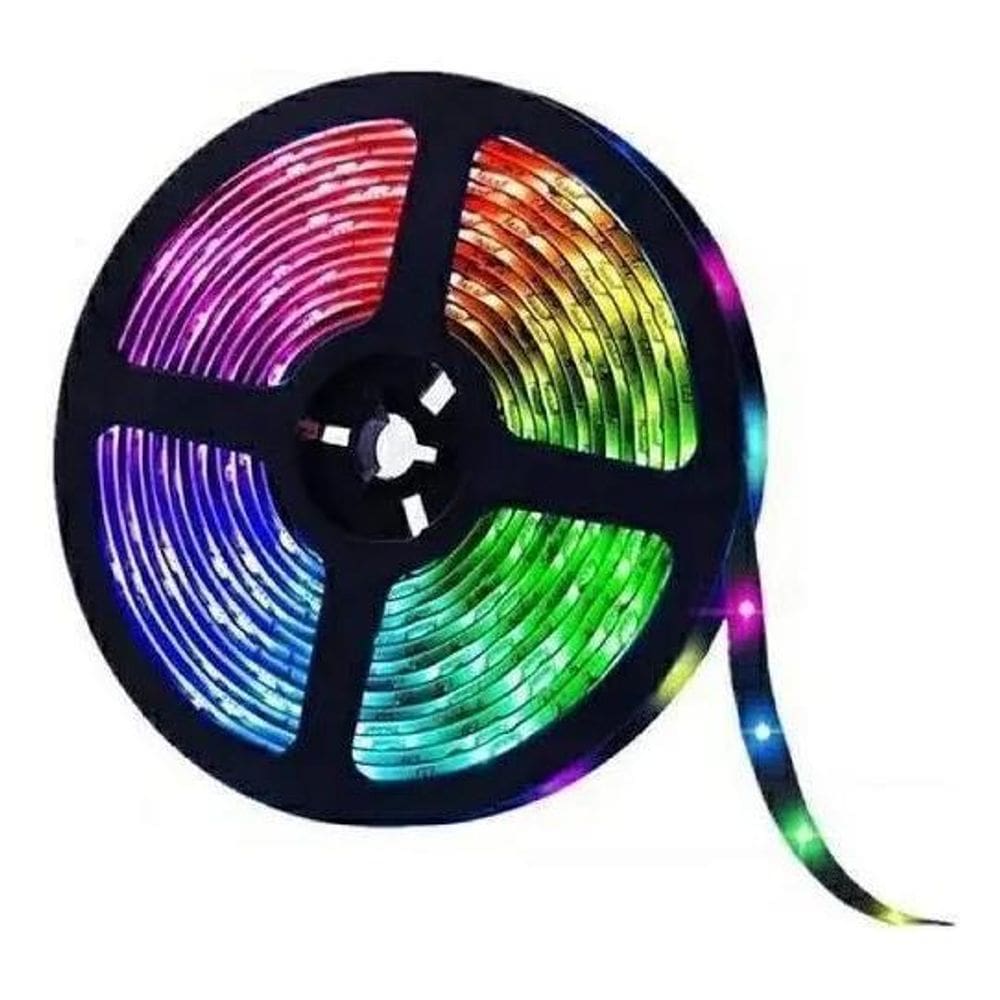 Fita Led Rgb Colorida 5050 16 Cores 5Metros+Controle