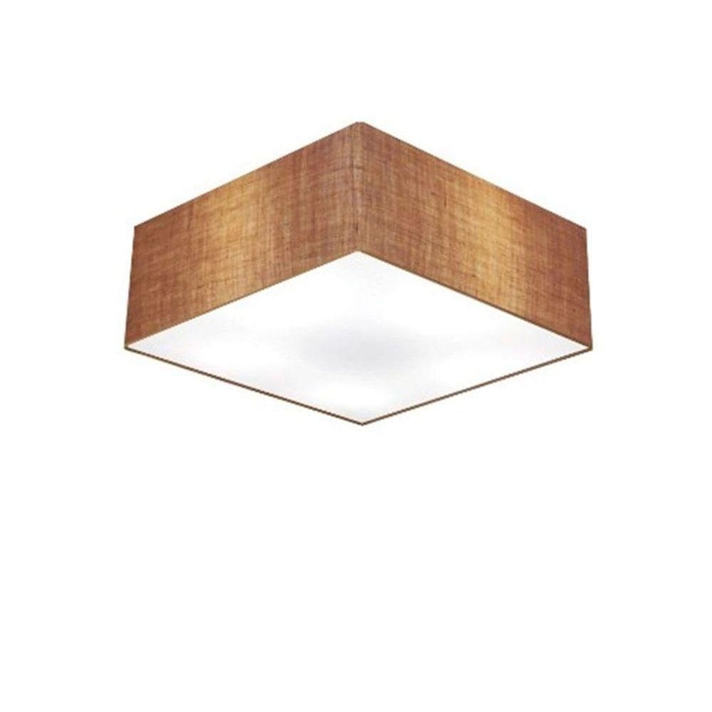Plafon Para Sala De Estar Quadrado Se-3001 Cúpula Cor Palha