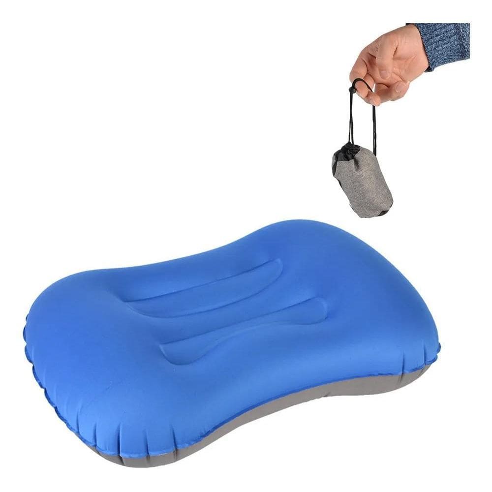 Travesseiro Inflável Para Camping Viagem Ultra Leve Compacto