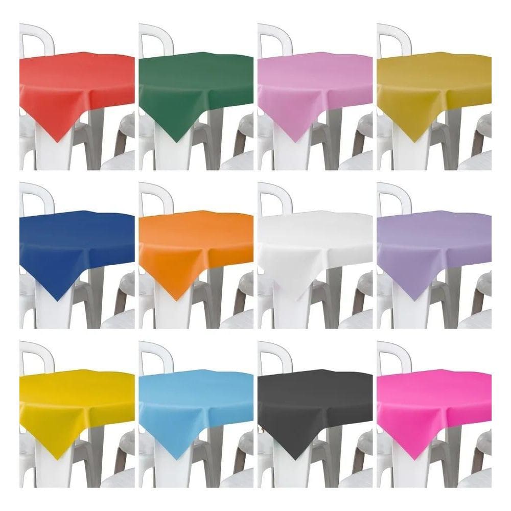 Kit Festa Toalha Para Mesa De Plástico Descartáveis 80X80Cm